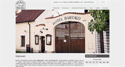 Desktop Screenshot of hotelbaroko.cz
